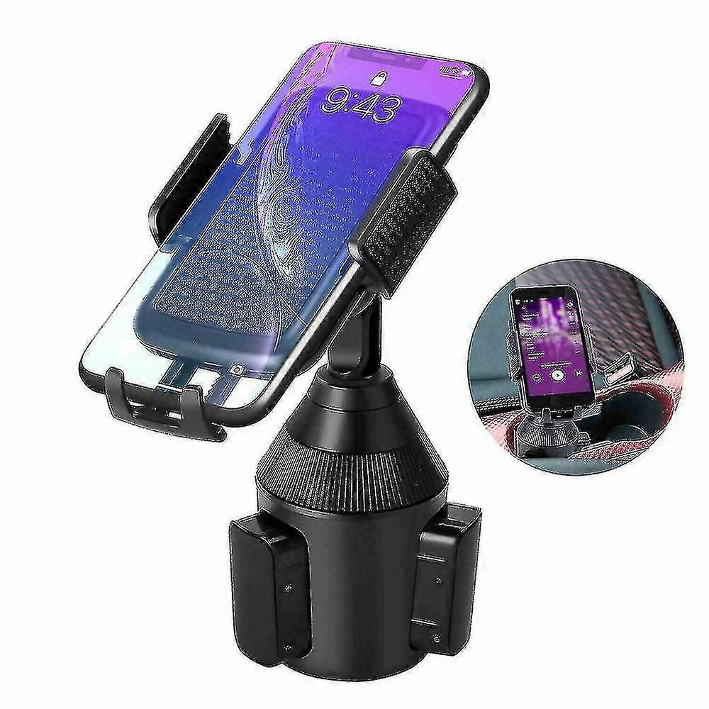 360adjustable Phone Mount Car Cup Holder Stand Cradle Phone Bracket With Smart Release Button ISW