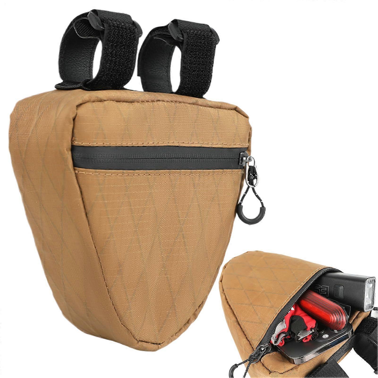 Frame Bag for Bicycle Triangle Bag with Side Pocket, 0.9L