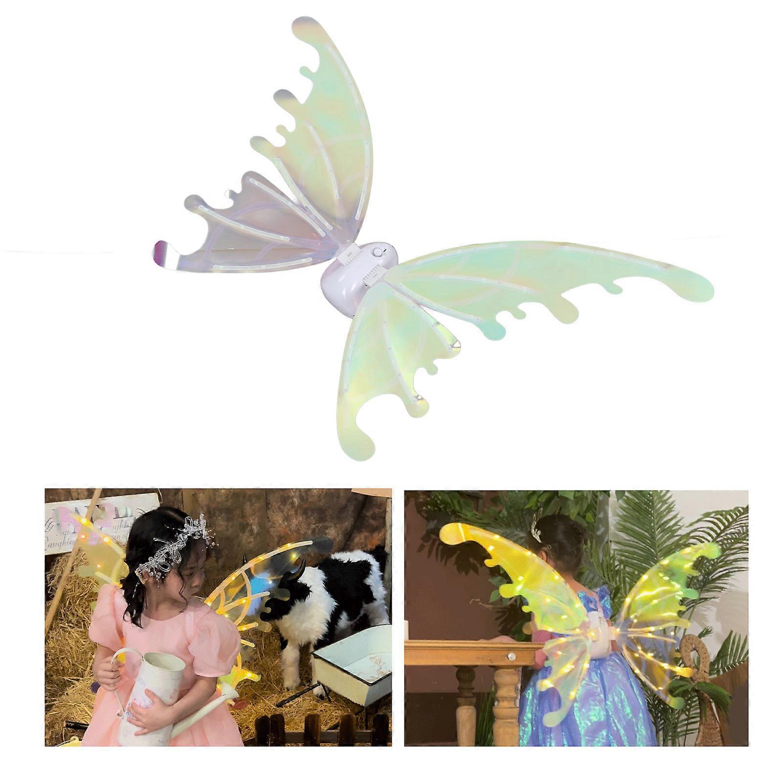 Wings Toy Electrical Shiny Colorful Fairy Toys LED Lights Colorful Adjustable Wings 