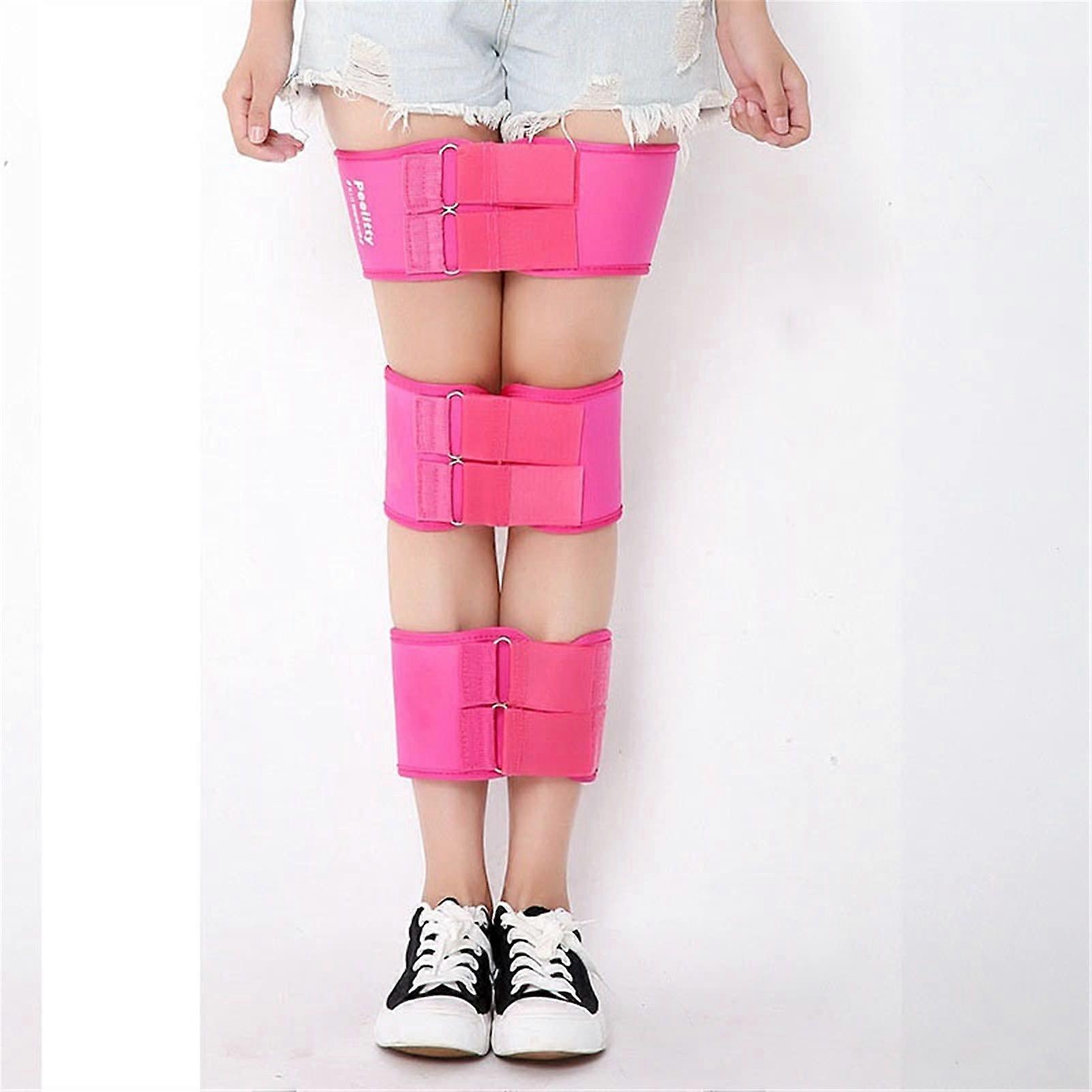 Adjustable O/X Leg Correction Belt Posture Corrector (Color: Pink, Size: XXL)