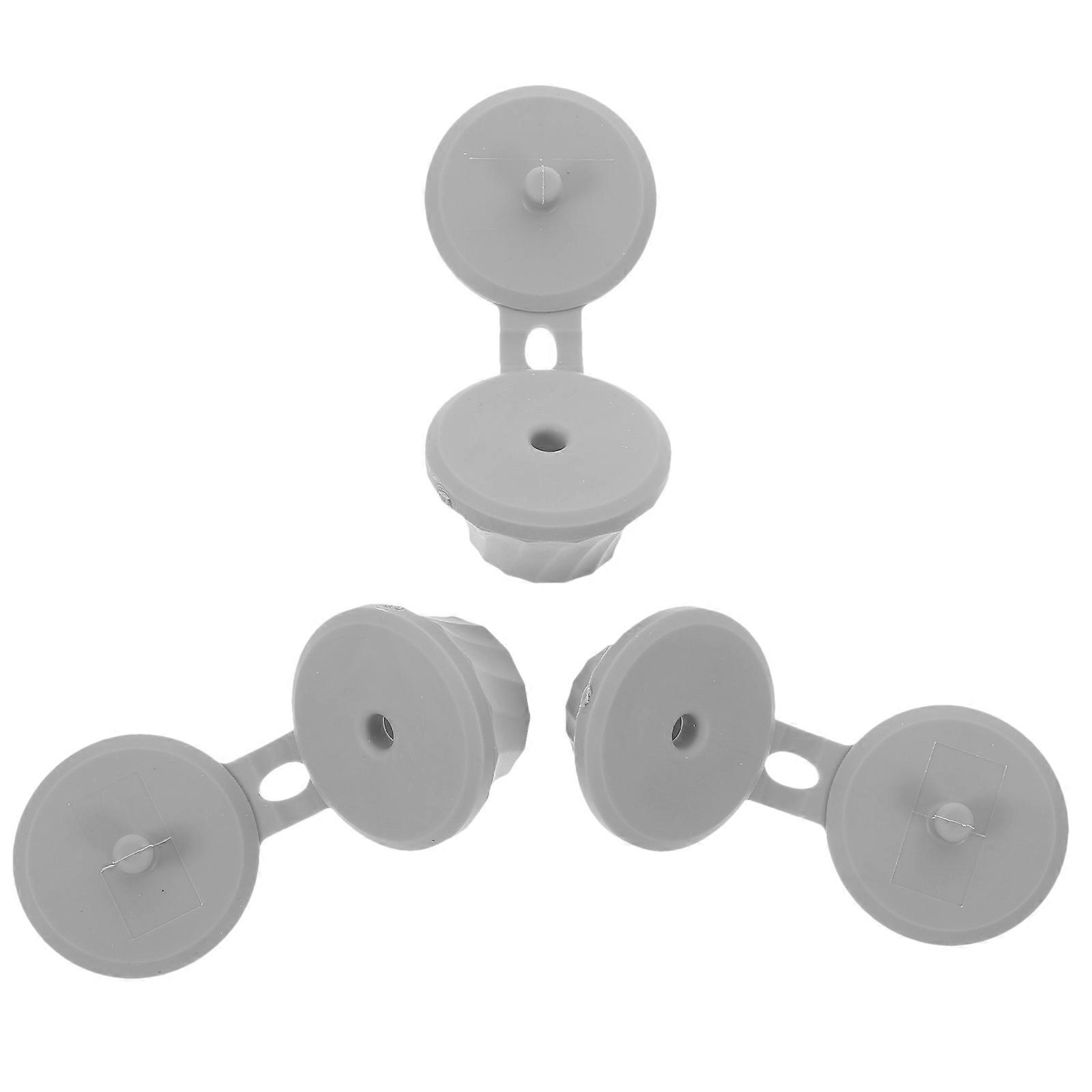 Bottle Lids Shampoo Bottle Accessory Bathroom Use Grey Compact Leak-Proof 3Pcs