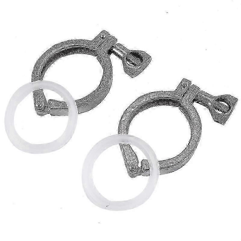 2Pcs Grampo Tri Resistente com Porca de Asa e Junta de Silicone para Ferrule de 2 Polegadas