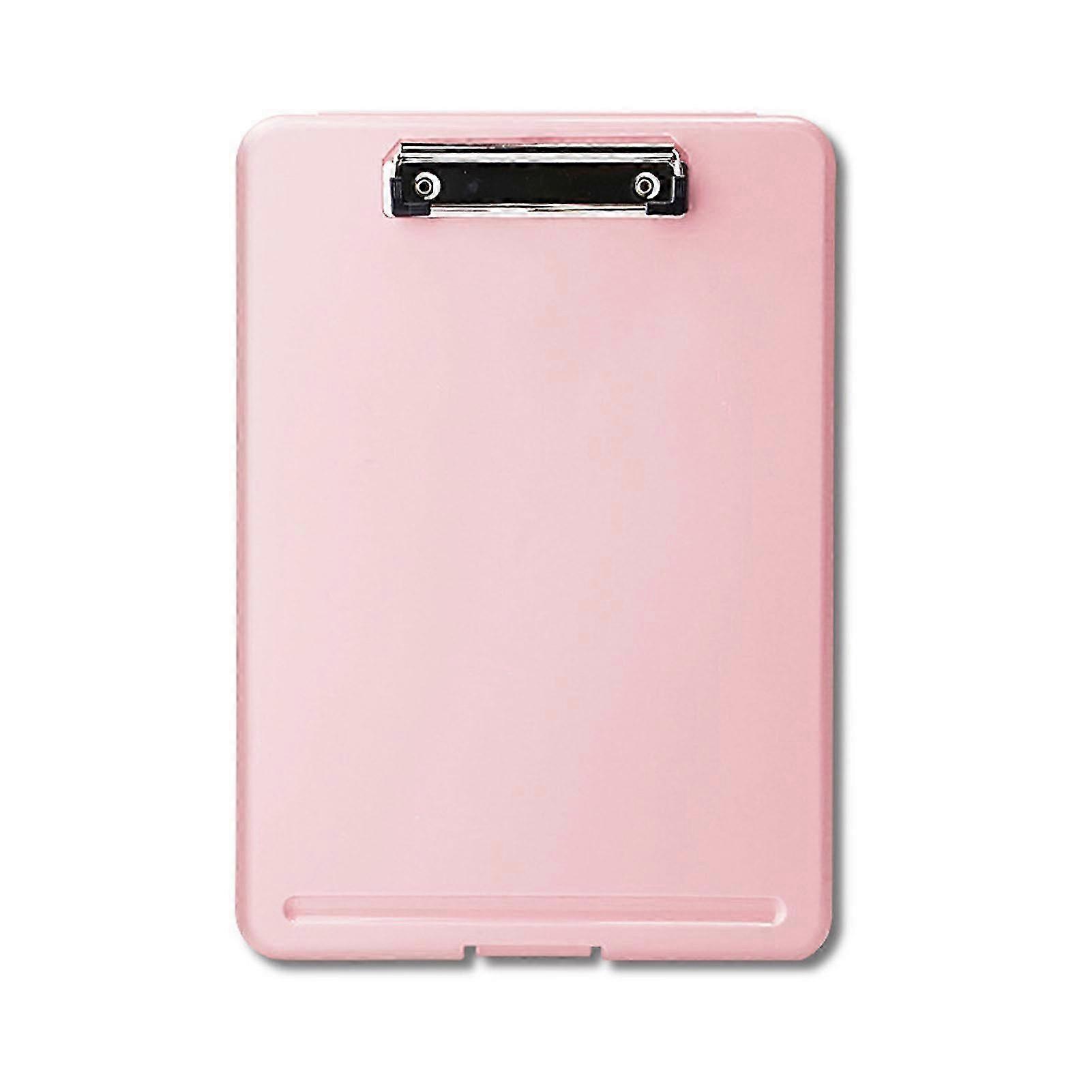 Plastic Space Saving Clip Board for Test Papers and Documents - Pink Stationery Gift