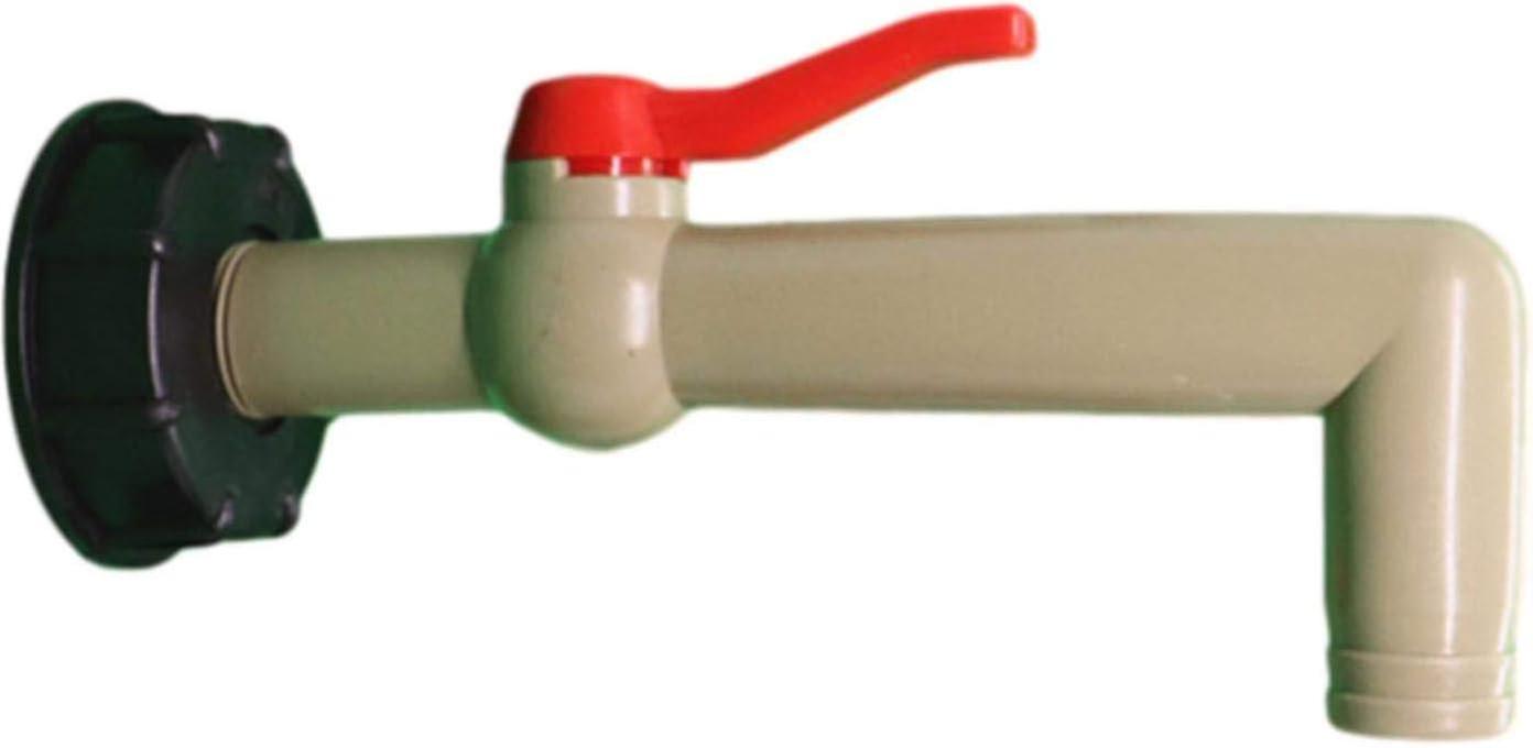 Plastic Faucet Connector with 25mm 90 Degree Outlet for IBC Drain Tank Adapter