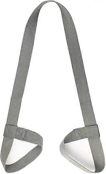 Yoga mat strap with adjustable loops to fit all mat sizes grey(mat not included)