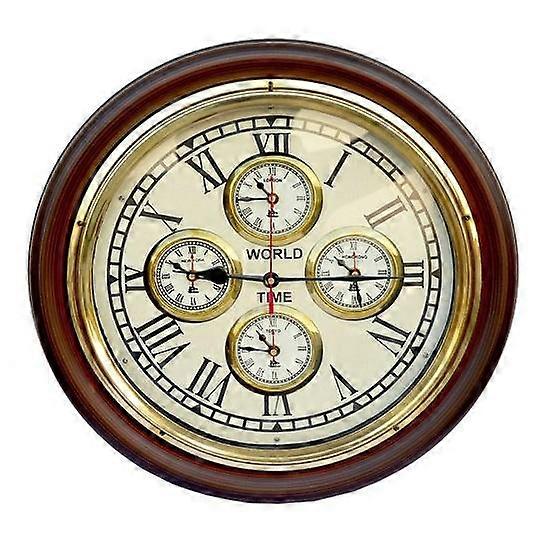 World timer wooden clock wall décor