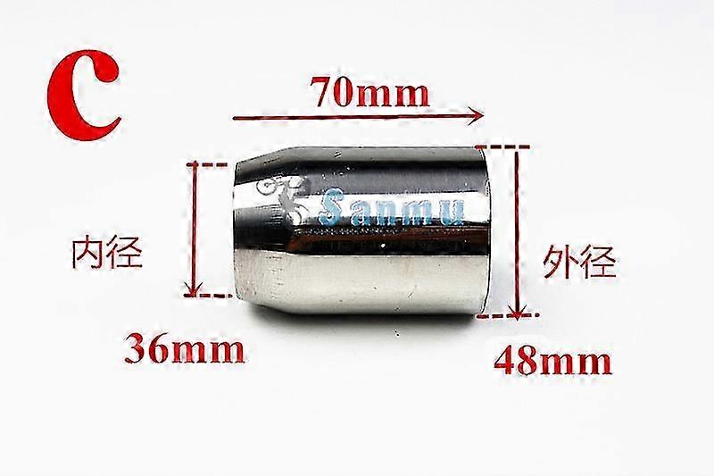 Universal 51mm to 60mm Stainless Steel Motorcycle Exhaust Pipe Adapter Extension