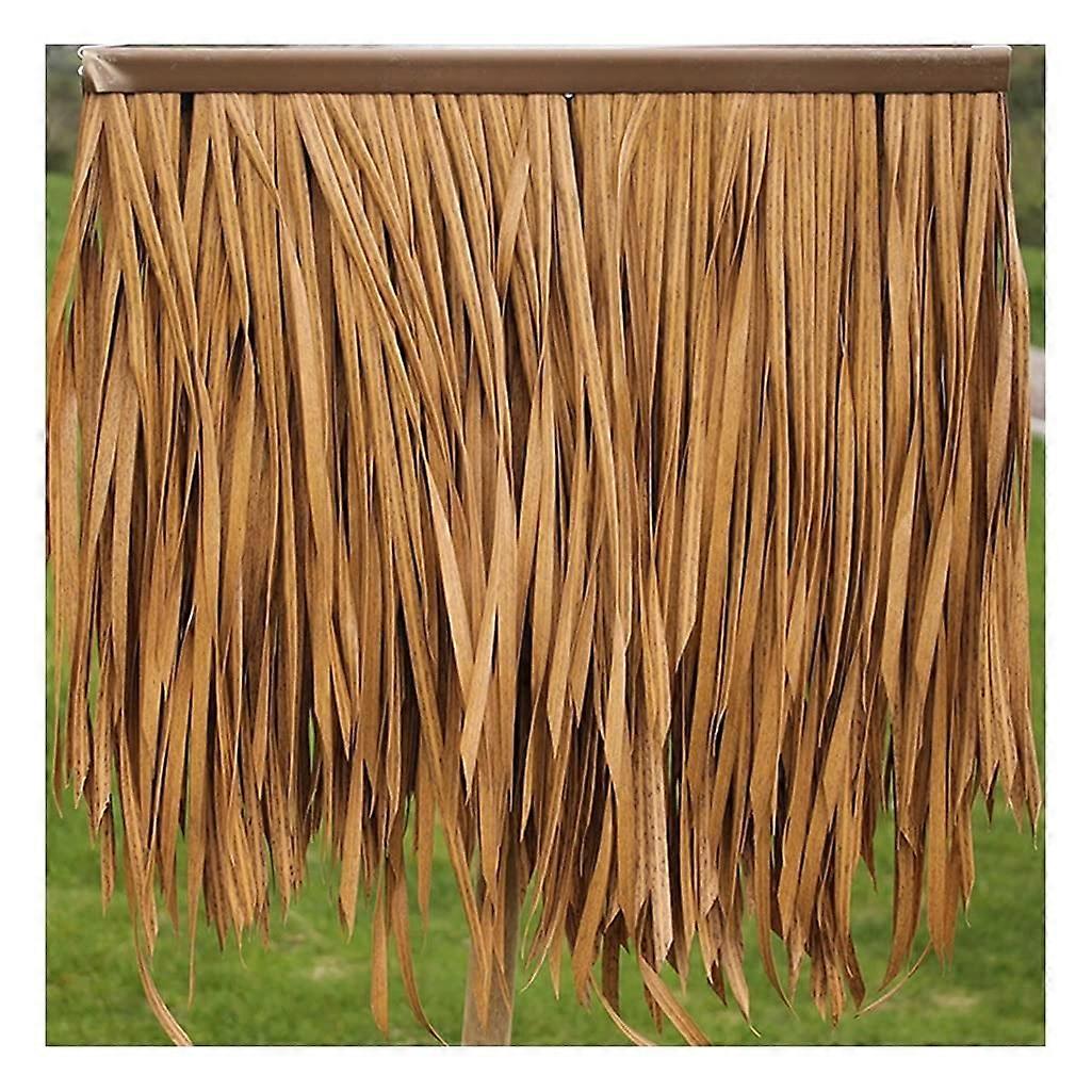 Palmblatt-Simulation Stroh Fliese 0.5x0.5m Künstliche PE Haar Gras Flammhemmend Gelb A 10pcs Bauernhof Dekoration