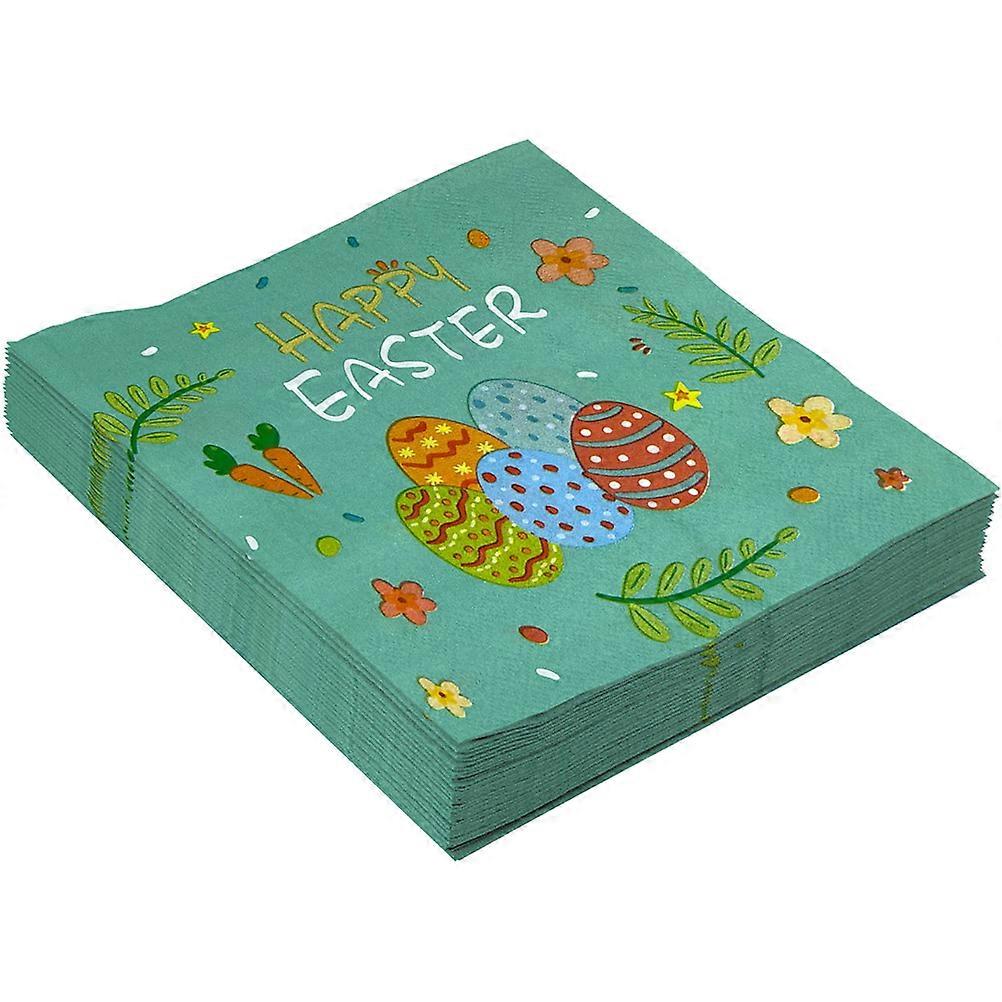 Printed Paper Napkins Square Workmanship For Easter Afternoon Tea 6.5x6.5in Folded 100 Sheets