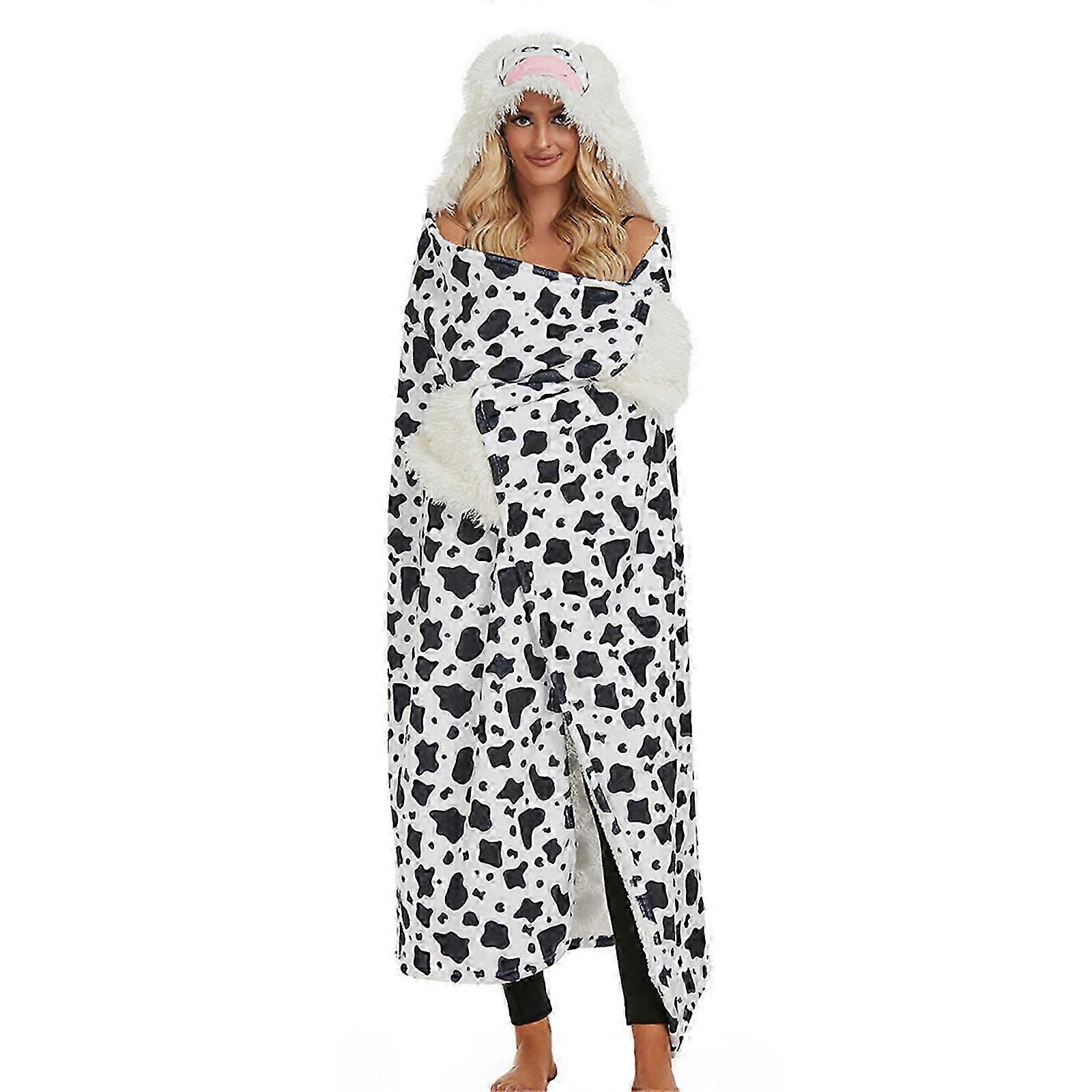 Flannel hooded blanket sofa blanket comfortable and stylish multifunctional