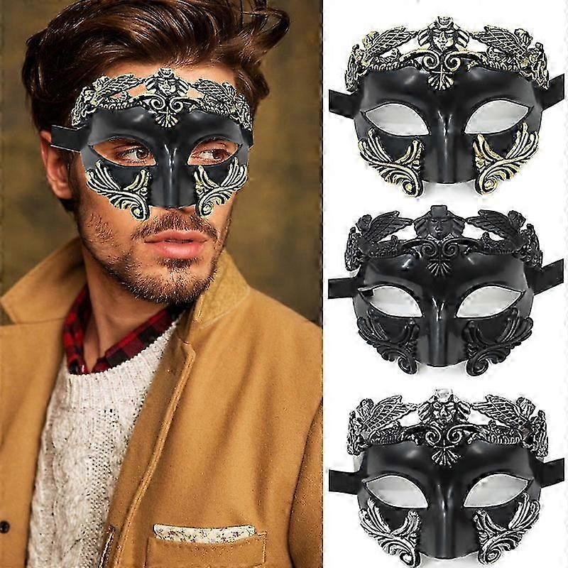 男性のための仮面舞踏会ベネチアンマスク - ギリシャのローママルディグラパーティーコスチュームAccessory_JC