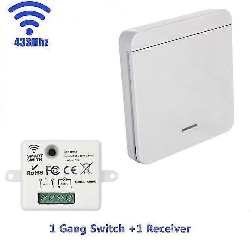 1/2/3 Gang Wireless Switch Rf 433mhz Interruptor Switch Remote 86 10a Receiver For Lamp Led Fan