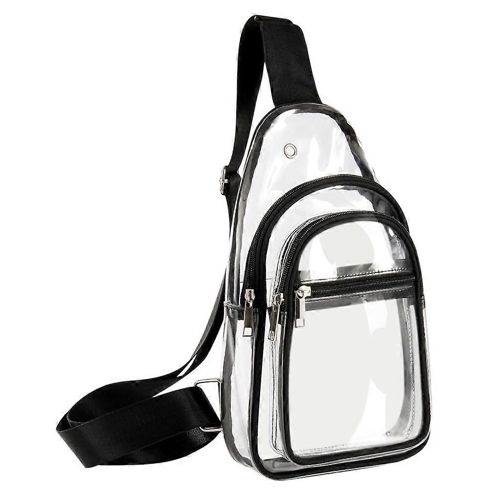 Clear Lightweight Sling Bag PVC Chest Bag for Travel Crossbody Use Stylish Functional Design for Men Women Everyday Wear