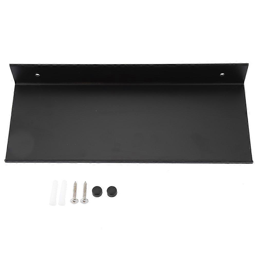Black Bathroom Single Layer Space Aluminum Matte Rack Shelve (#50cm)