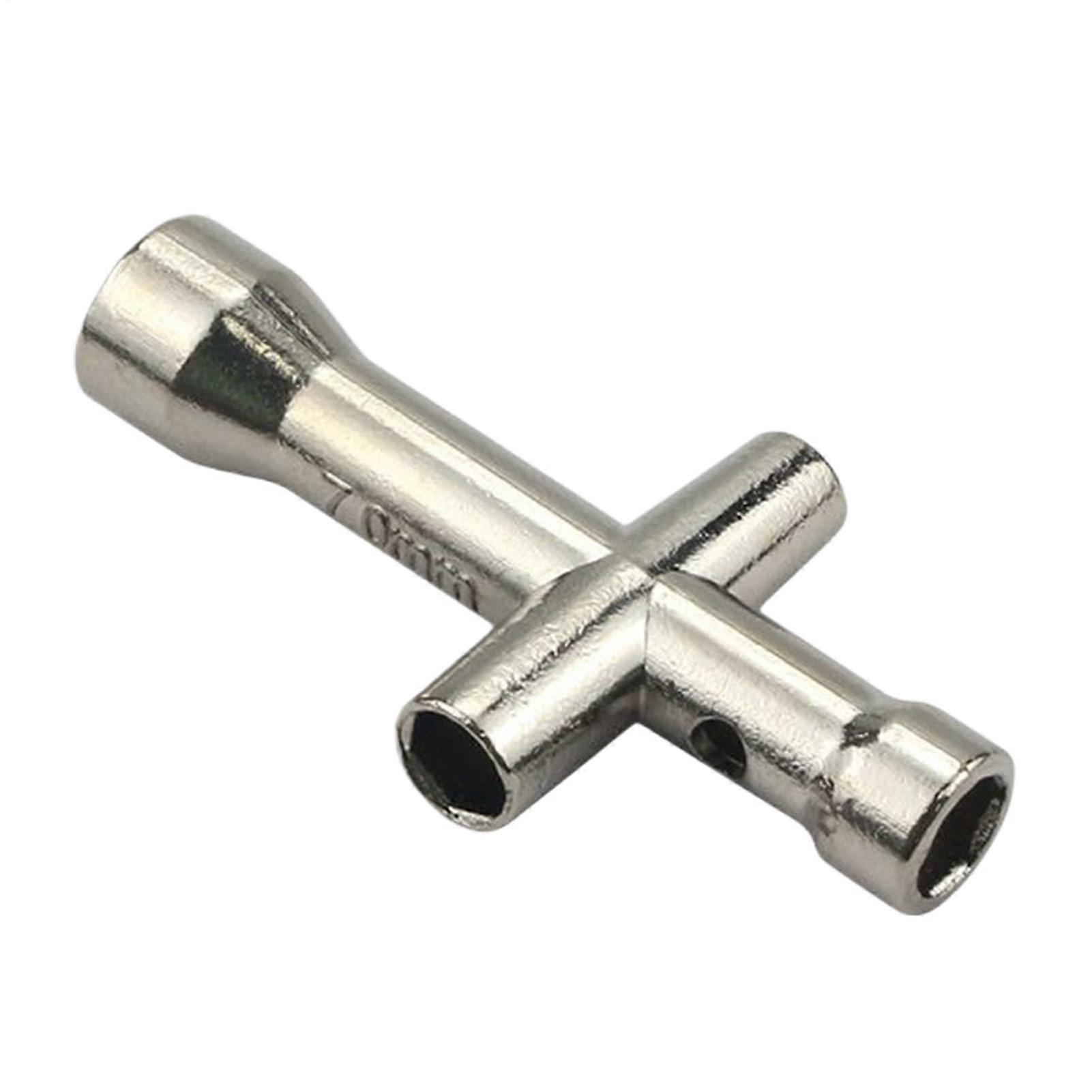 Cross Socket Wrench 4 Way Tyre Tool, Durable Steel Wheel Nut Remover for Cars, Trucks, and Vans, Compact Design