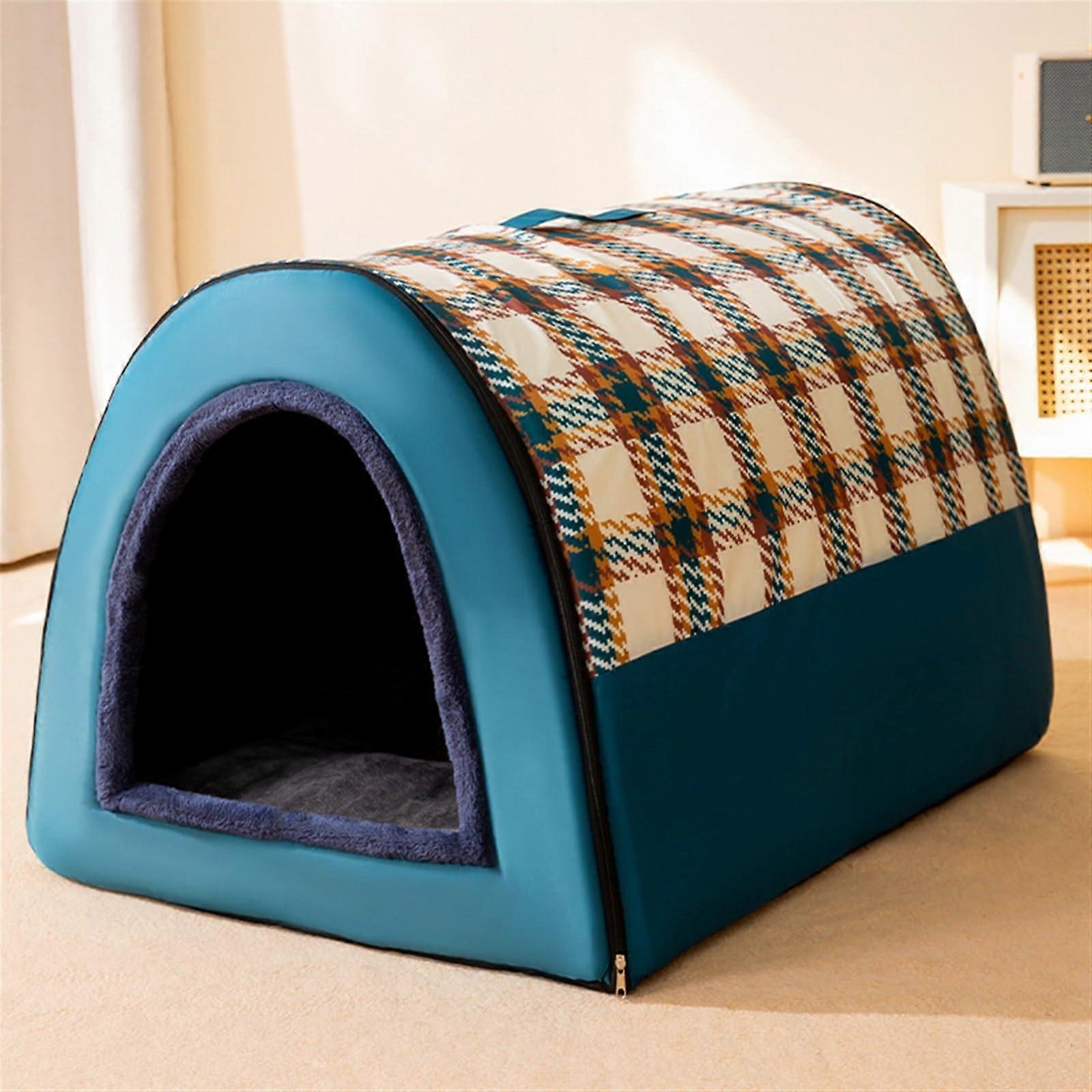 Cozy Dog House for Small Pets, Washable Cat Cave, Cat Tent with NonSlip Bottom (Color: A3, Size M)
