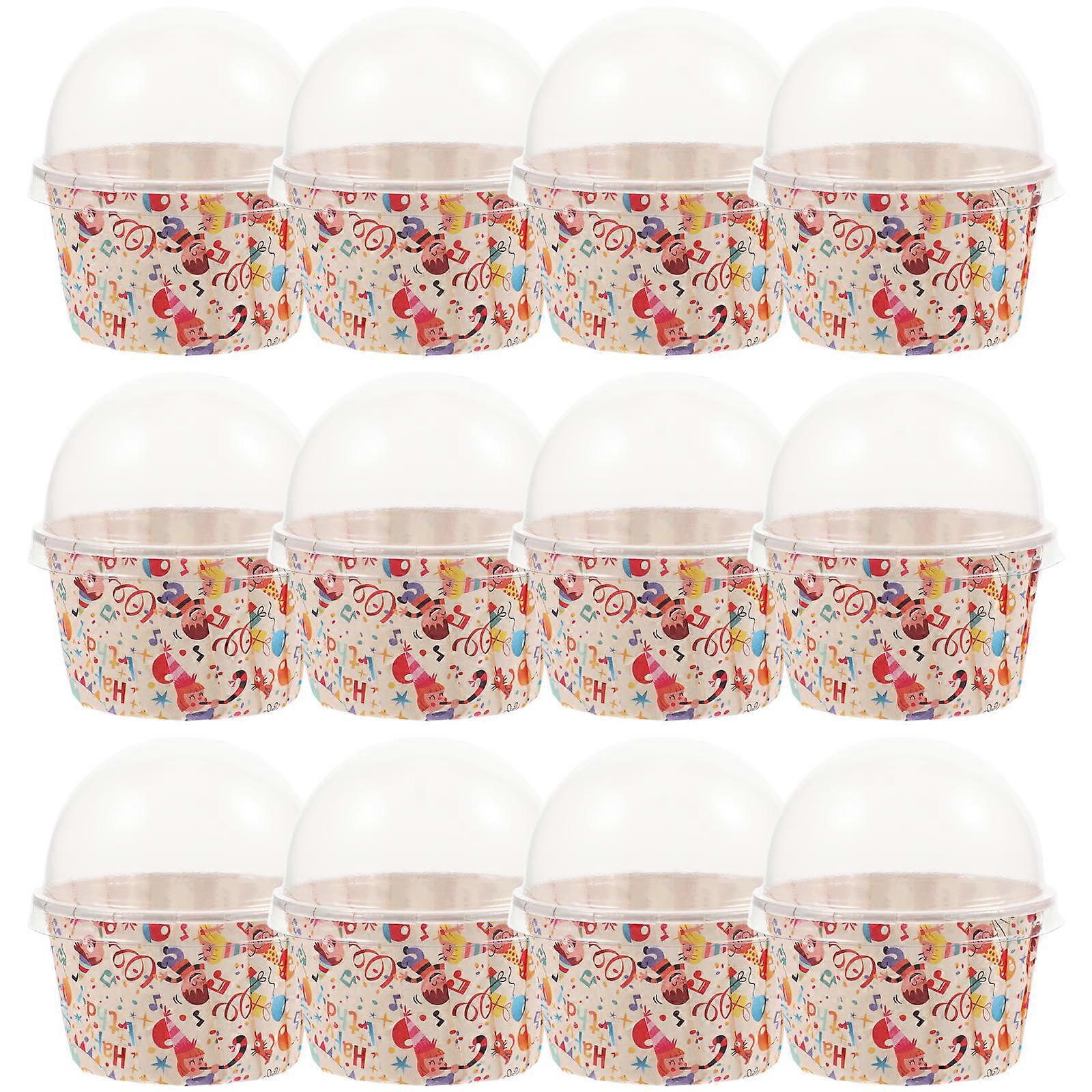 Cake Cups Paper Bridal Shower Baking Round Shape Multi-Colored Simple Design 100Pcs