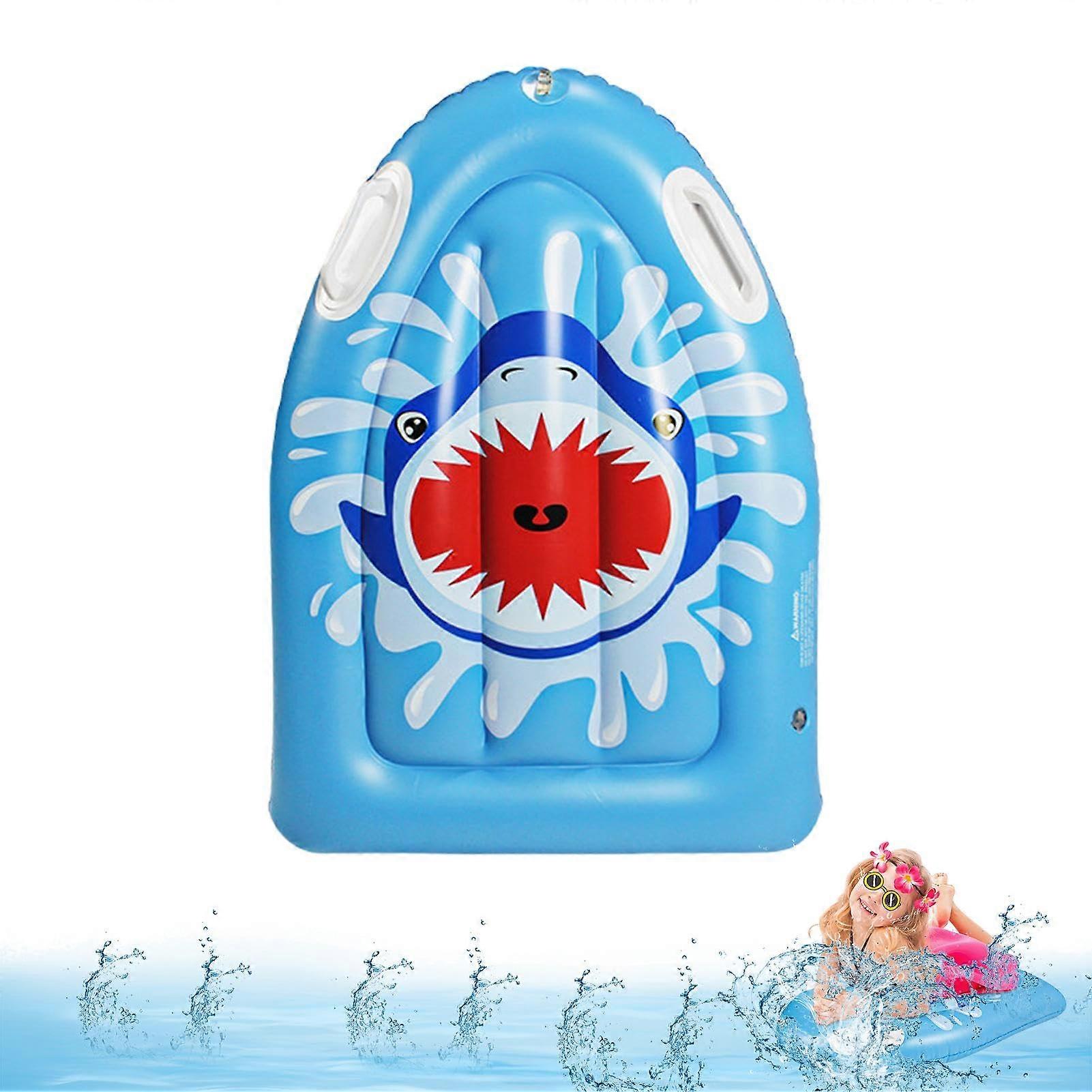 Inflatable Surf Bodyboard with Handle for Kids Shark Inflatable Surfboard