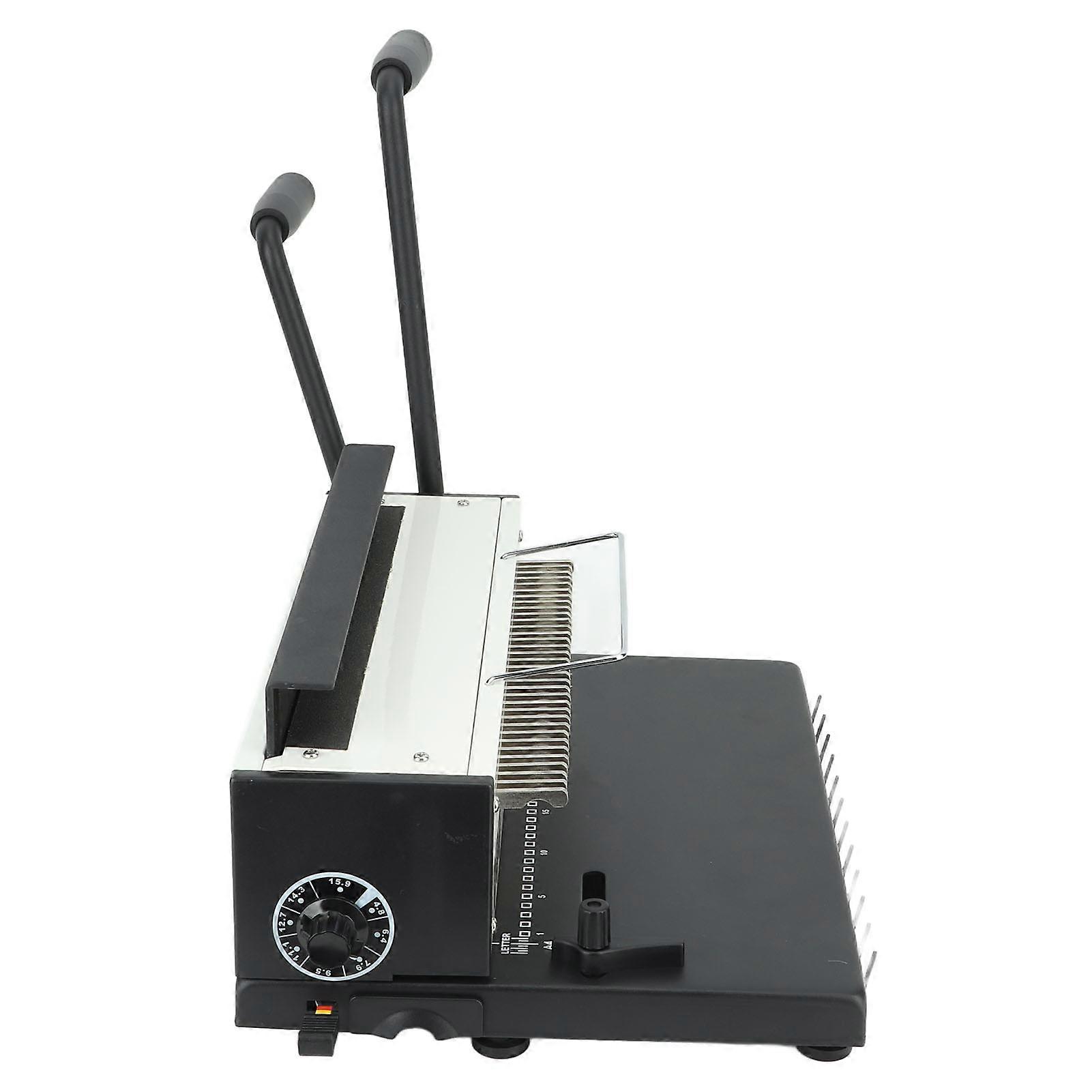 Binding Machine 3:1 Pitch Spiral Binder 34 Holes 2 Coil Punching Machine for A4 A5 Letter Size Square Holes 