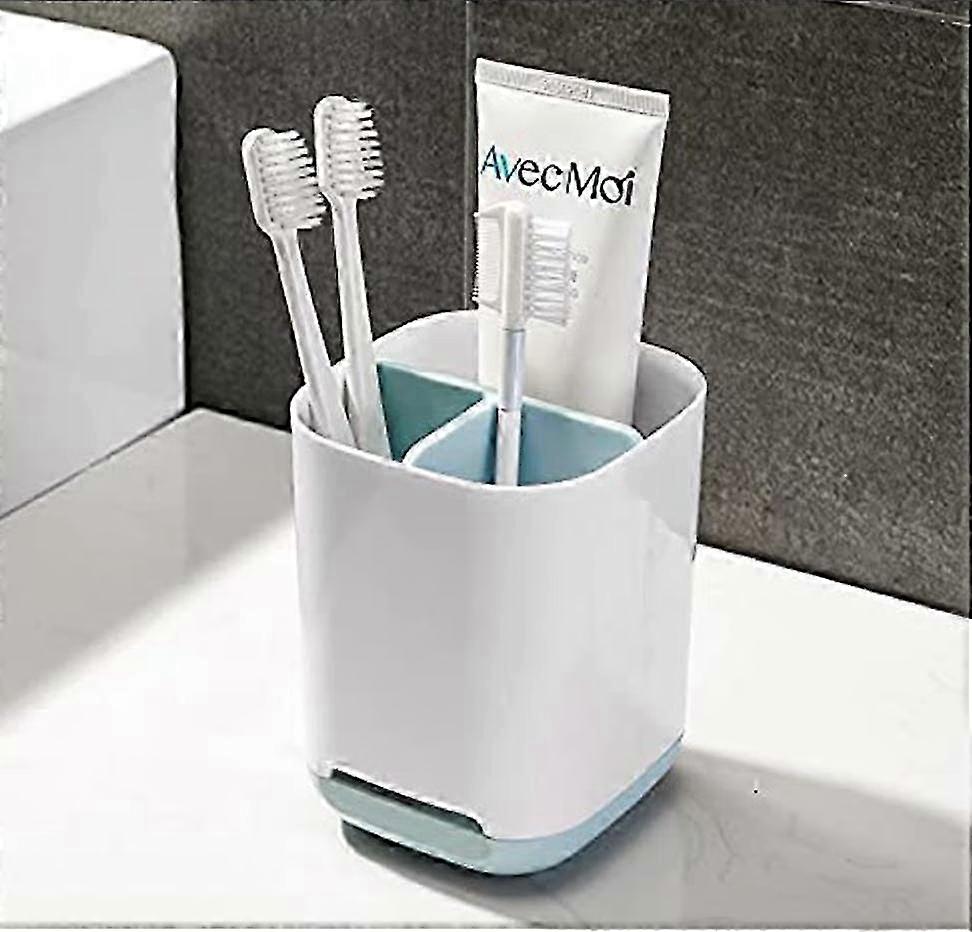 Minimalist Toothbrush Holder, Toothbrush Box, Non-Slip Bottom, Multi-Function Storage, Easy to Clean - Blue