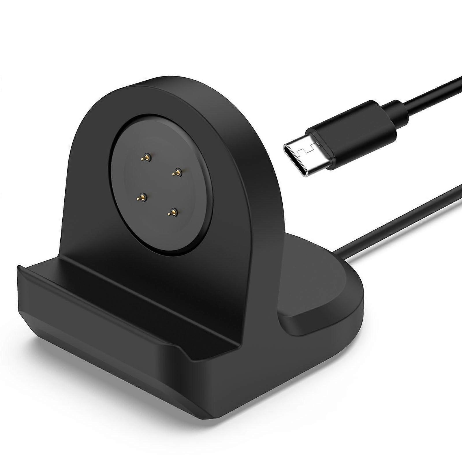 Charging Station for Google Watch Pixel 2/Pixel Watch 3, Fitbit Versa 4/Versa 3/Sense 2 Black