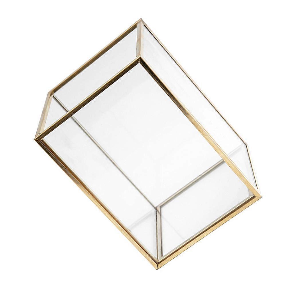 Golden Makeup Brush Holder for Storage Use Compact Size Elegant Design Fits Home Dormitory