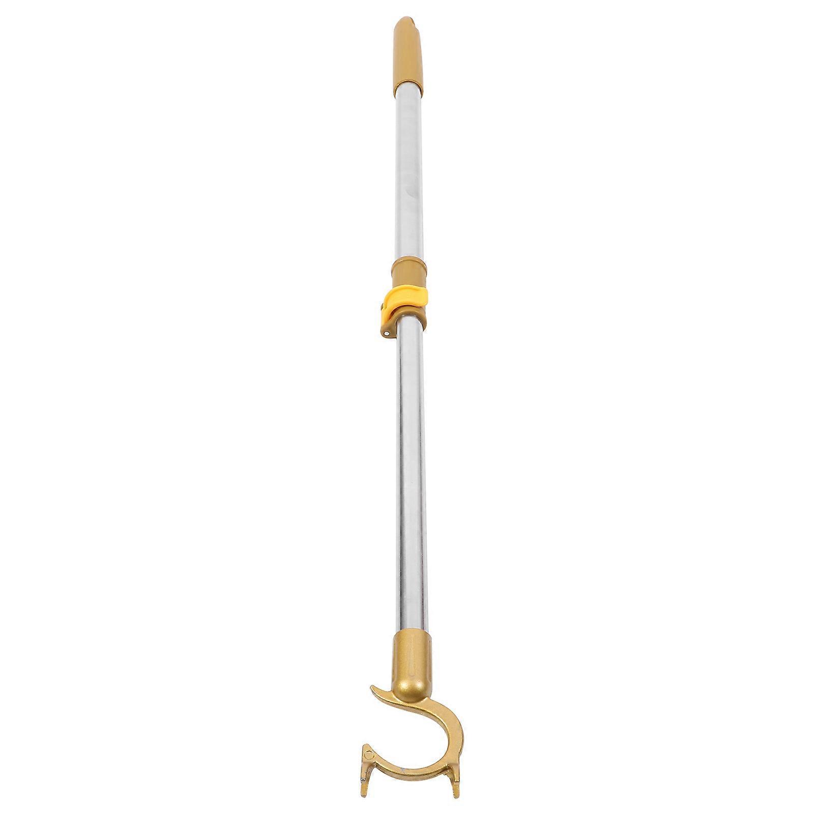Adjustable Retractable Stainless Steel Clothesline Pole for Home Use – Strong Metal Closet Pole with Alloy Lock Head, Telescopic Drying Rod for