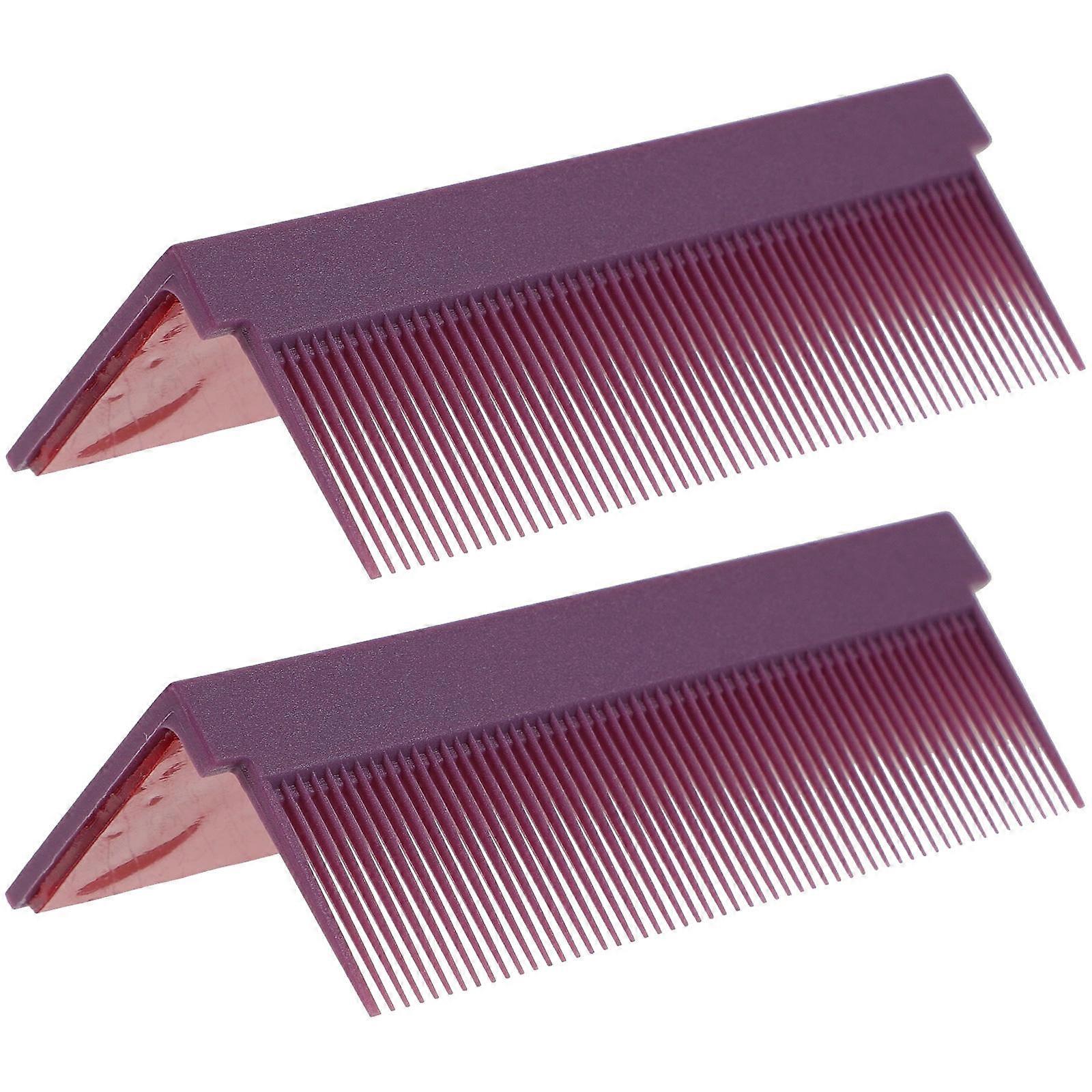 Hair Straightener Comb Attachment Hair Styling Tools Home Use Travel Portable Nylon Carbon Fiber Reduce 2Set