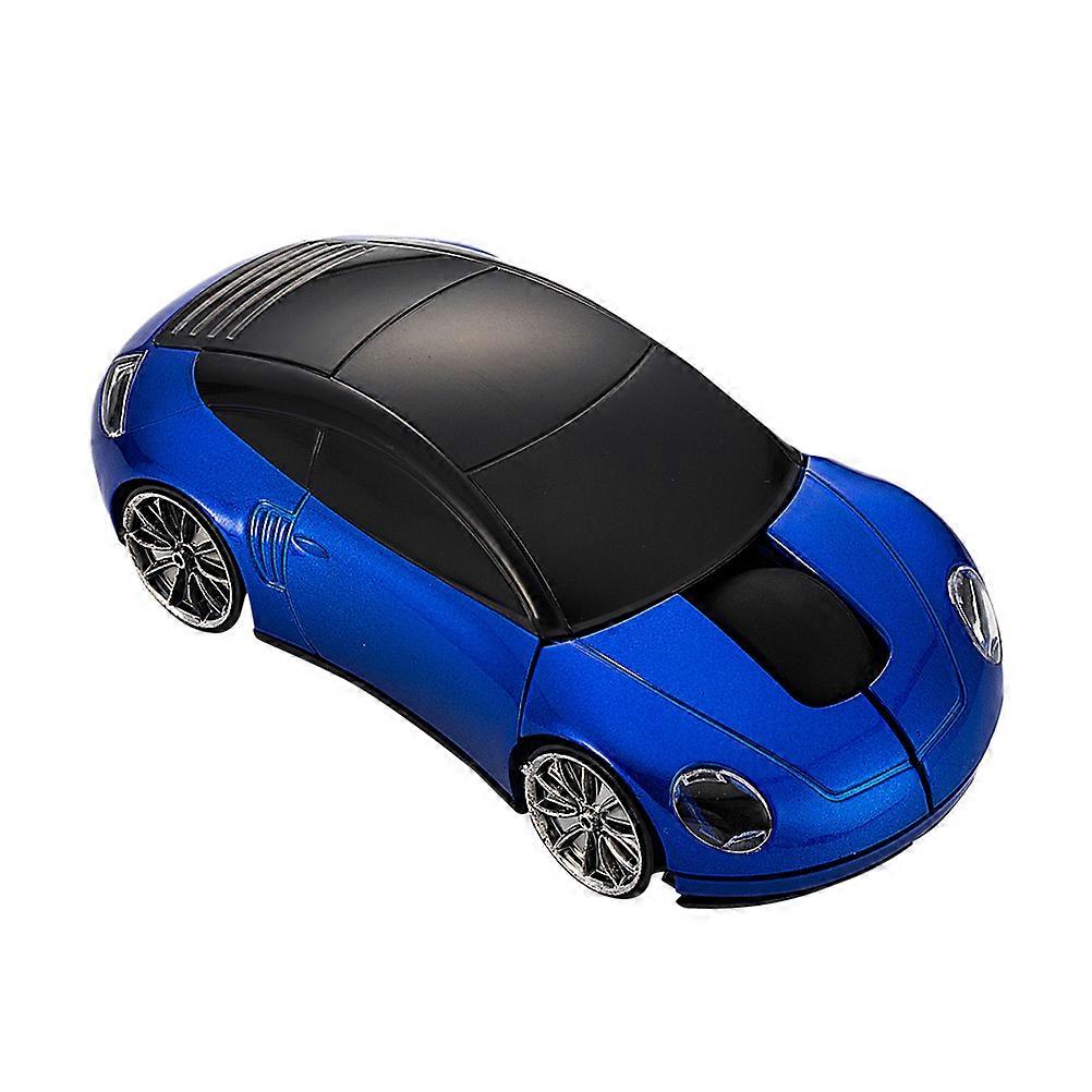 Wireless Mouse USB Optical Mouse for Gaming with 3D Car Shape Blue