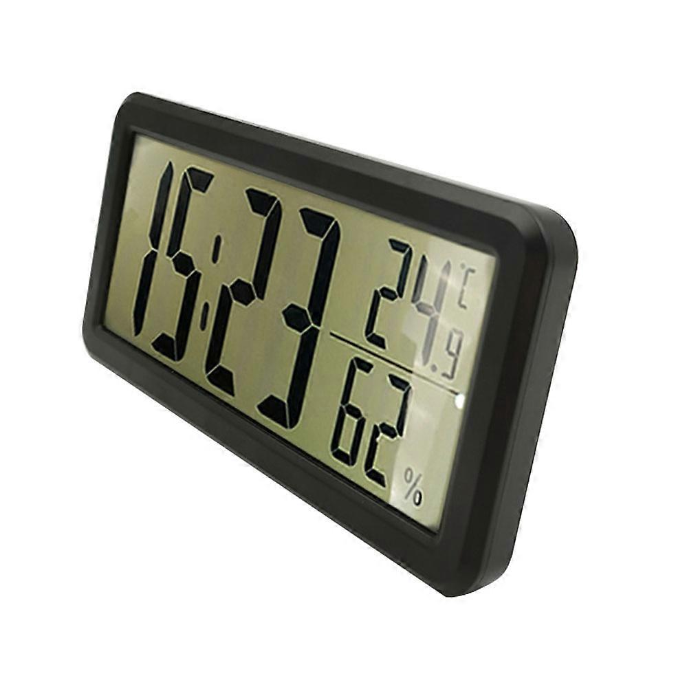 Electronic Alarm Clock with Large Digital Display for Home Use Black ABS Material 4.7 x 3.2 Inches