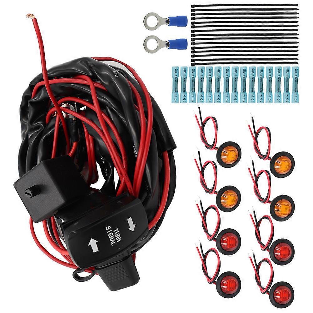 Atv Light Wire Kit Utv Turn Signal Light Outdoor Vehicle Use 16.5X10cm Green Indicator Plug And Set
