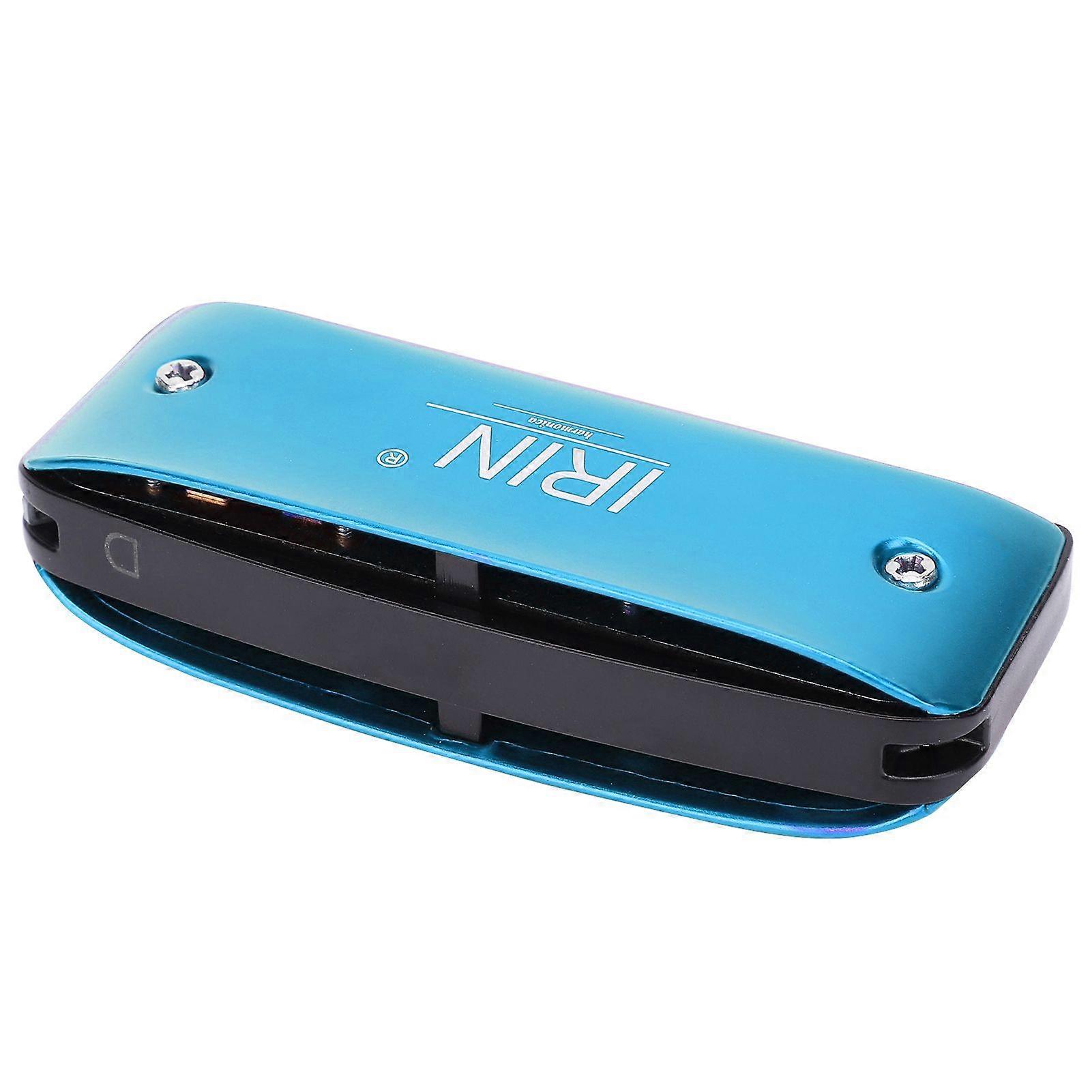 Harmonica 7-Hole Mini Blues Student Adult Beginner Playing Color Mouth Organ Wind InstrumentD Key Blue