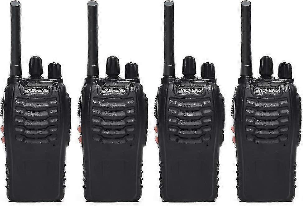 Baofeng BF-888S (BF-88A) FRS Radio Walkie Talkie - 16-Channel Two Way Radio with Earpiece, LED Flashlight, USB Charger (4 Pack) SZRH A-W