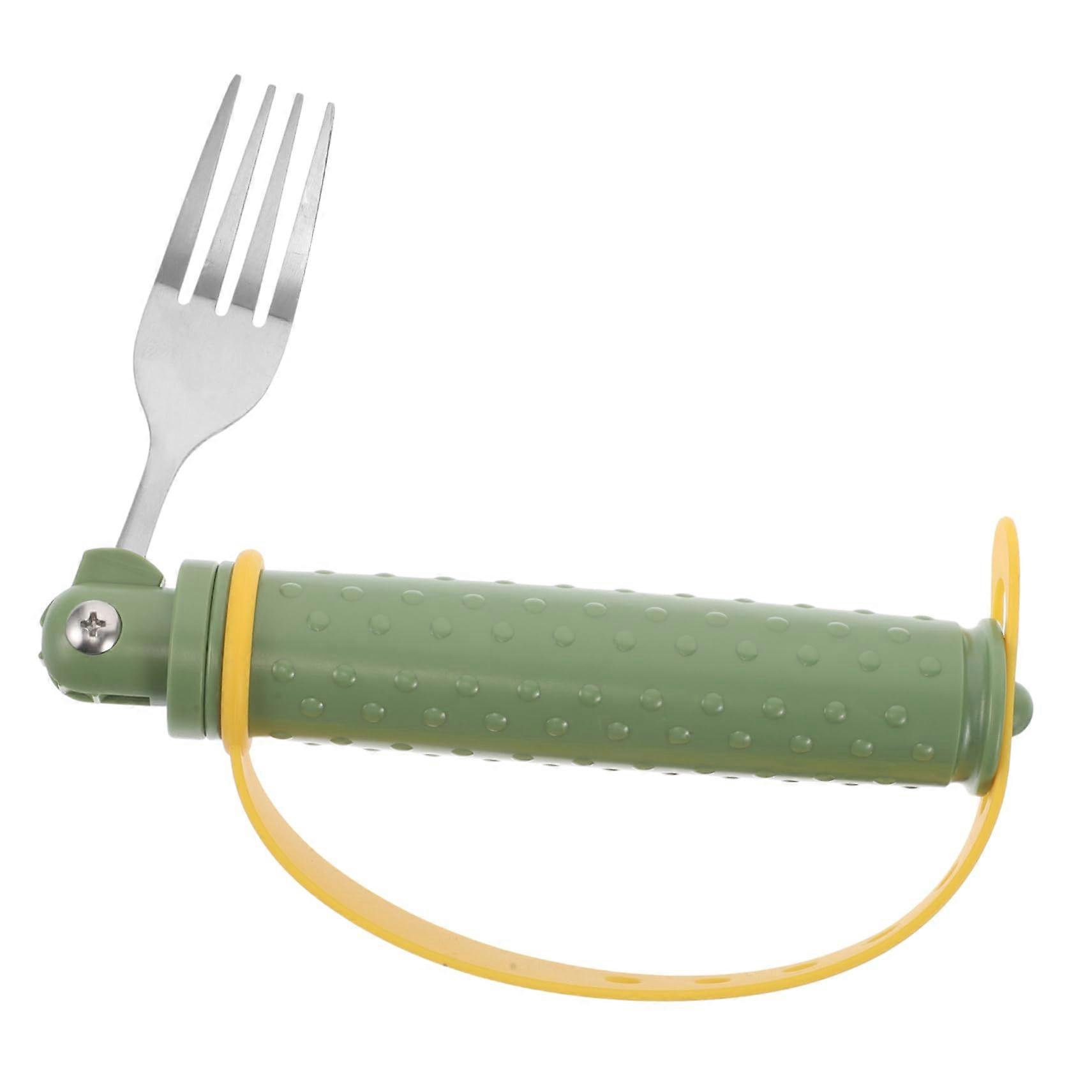 Adjustable Eating Fork for Disabled with NonSlip Grip, Adaptable for Elderly and Individuals with Limited Hand Mobility