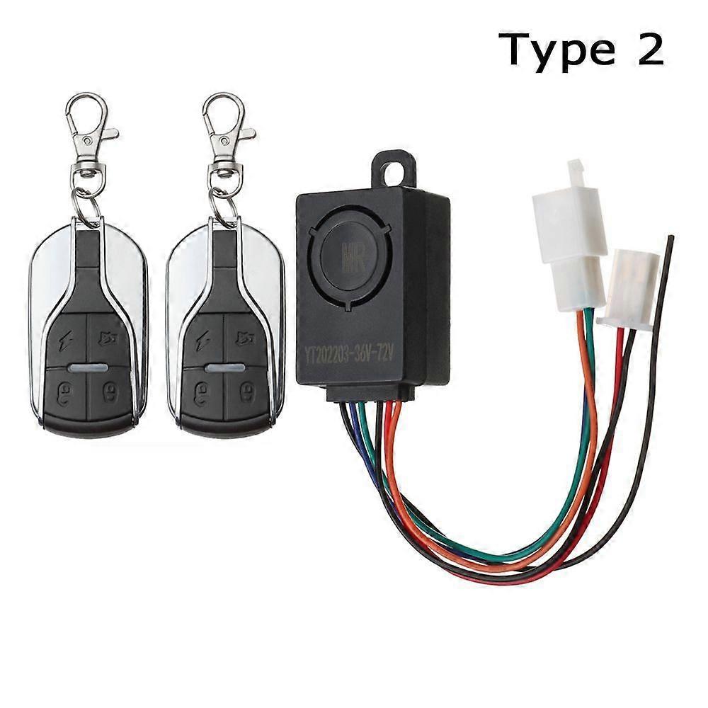Motorcycle Scooter E-Bike Alarm System With Two Remote Control Electric Bicycle Security