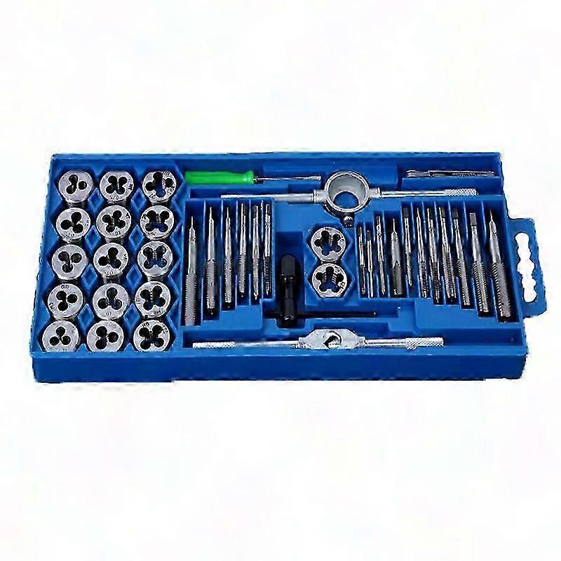 40 Piece Metric Tap and Die Set for Thread Repair with Taps and Drills