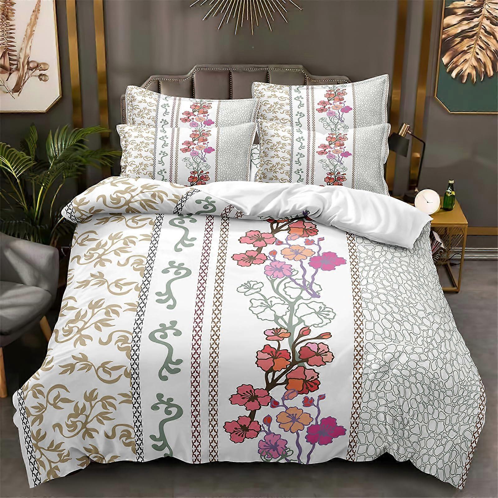Blanket 135x200 3piece children's bedding set 3D printed pattern pillow 80x80 100% microfiber suitable for allergy sufferers soft durable (135x200,1)