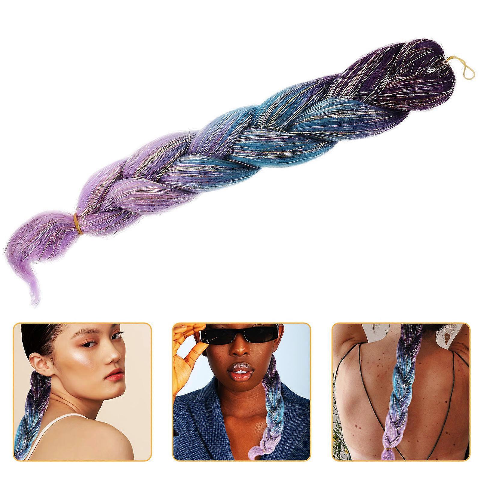 مضفر ذيل حصان تمديد للنساء والفتيات طبيعي يبحث ملحقات الشعر الديكور متعدد الألوان