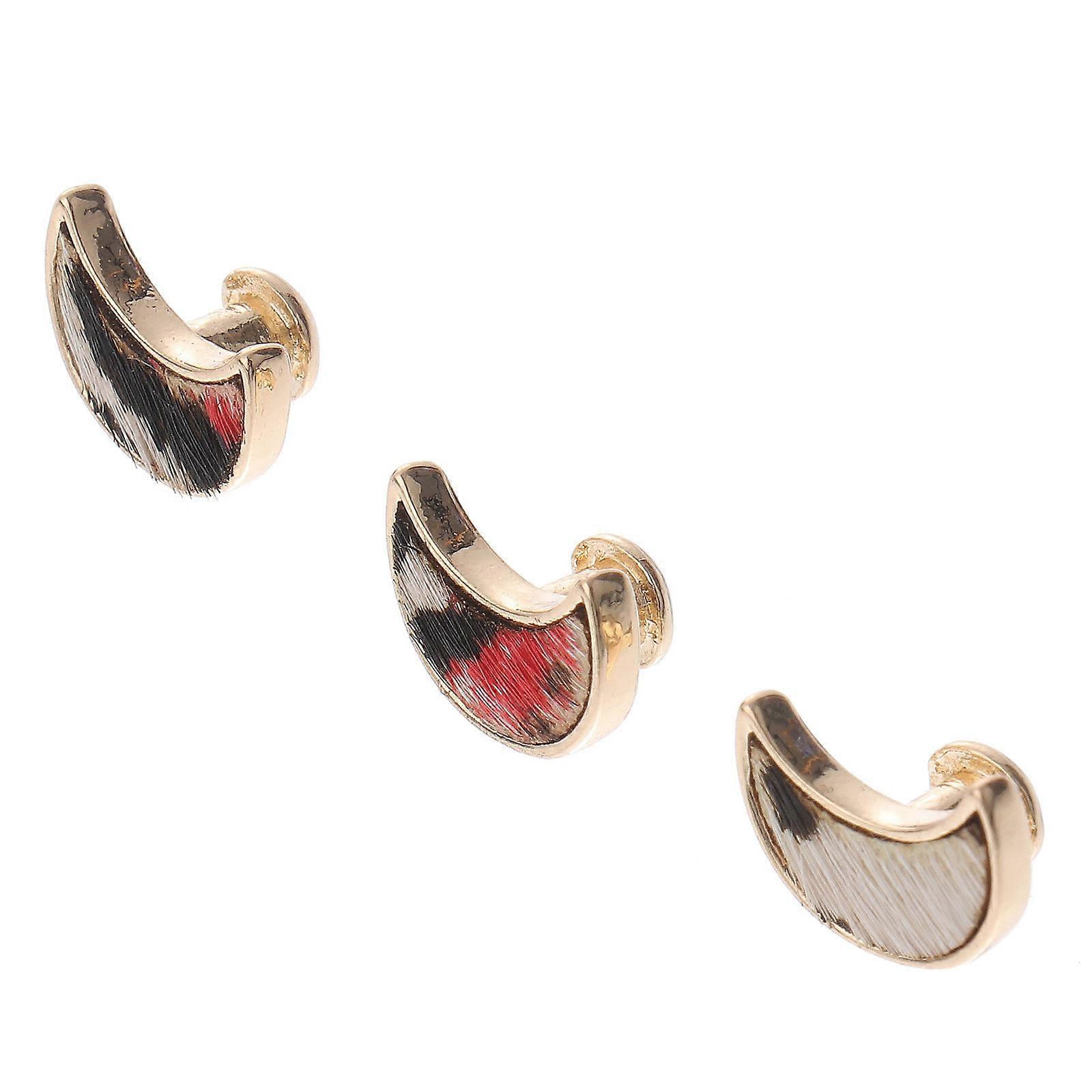 Moon Shape Decorative Rivets for Watch Strap 3 Pcs Silicone Watchband Charms in Adorable Colors for Customizing Your Timepiece