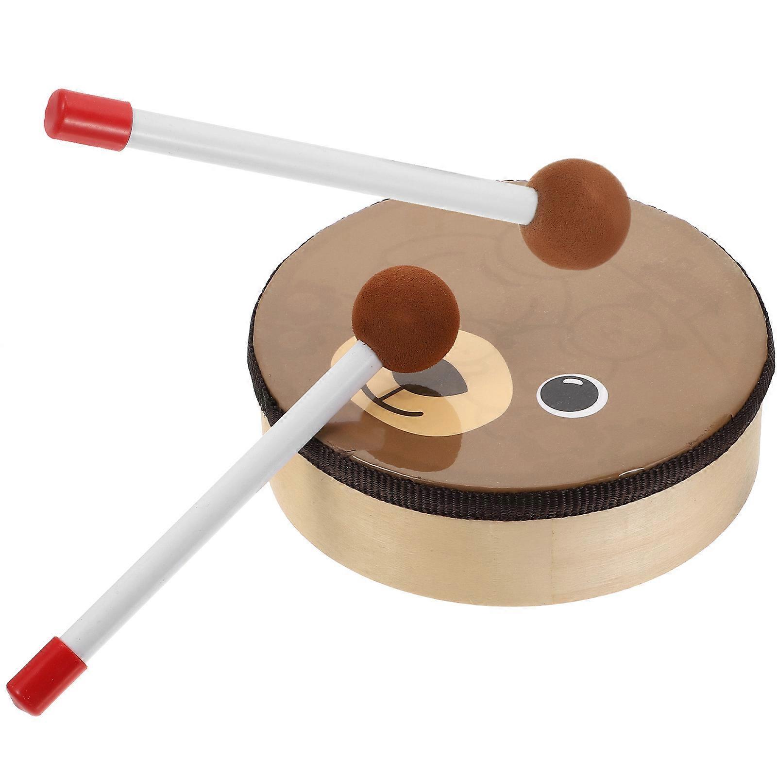Toy Hand Drum For Kids Practice Celebration Round Lightweight 1 Set