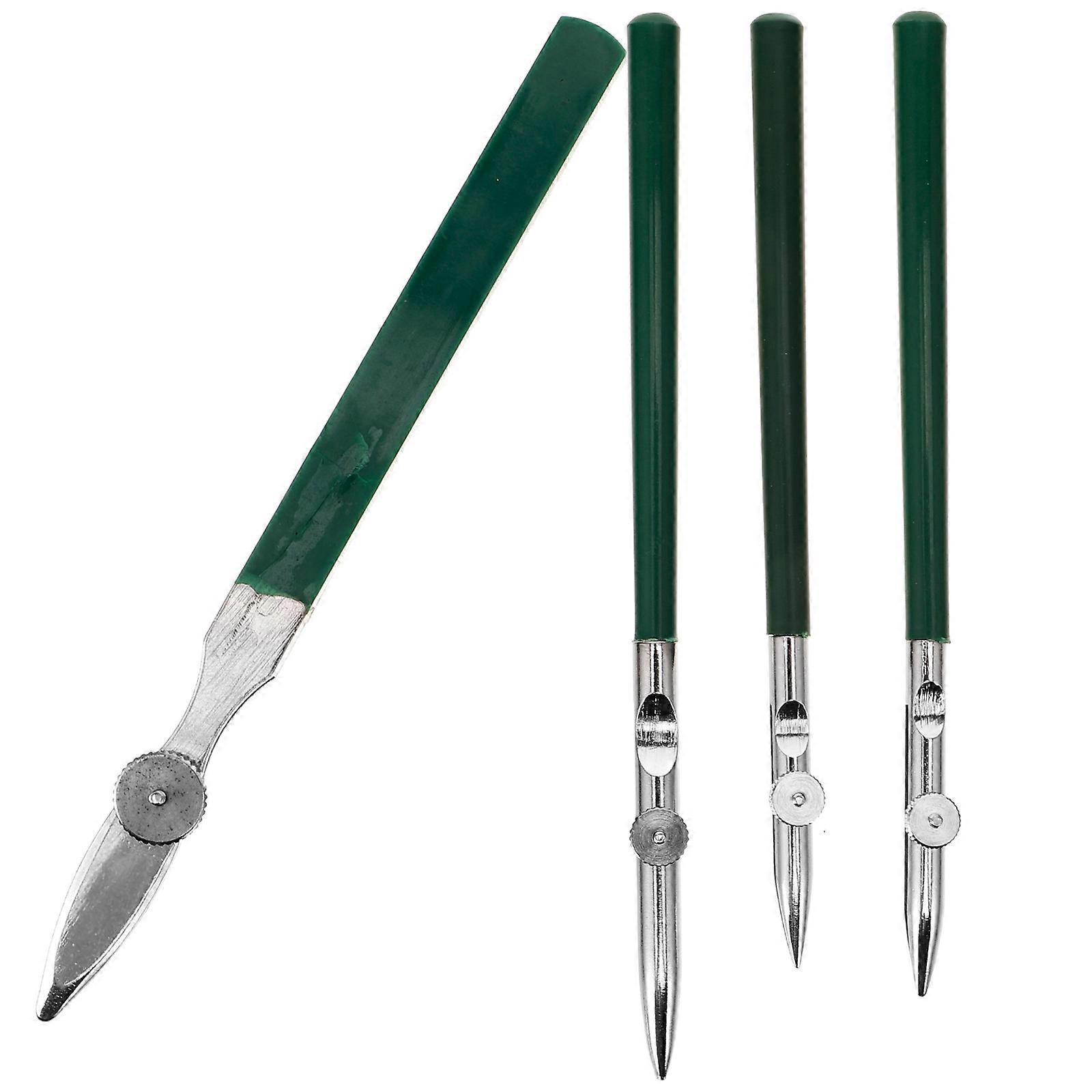 Durable Adjustable Drawing Pen for Line Art with Wear-Resistant Tip Ergonomic Handle Green 4Pcs