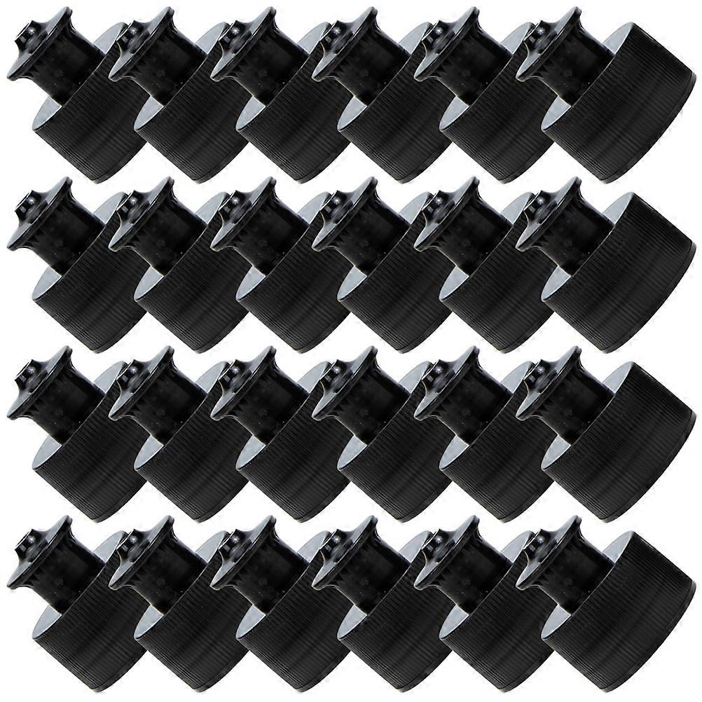 Portable Replaceable Bottle Caps for Crafts with Strong Seal Black Plastic Fits Most Bottles 50 Pieces