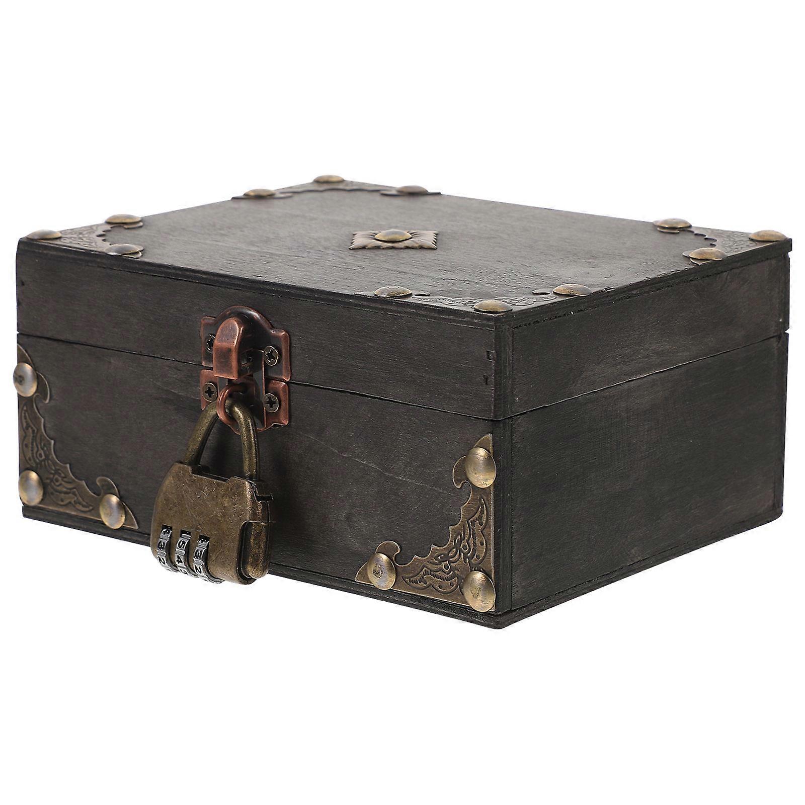 Wooden Keepsake Box with Lock for Storage Use Multi Color Small Size