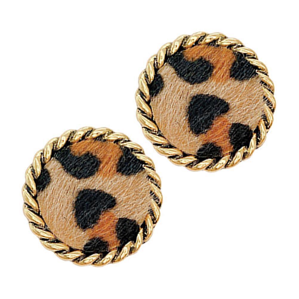 It looks like you're sharing a product title or description for **leopard print ear studs**! Here's polished and professional version of that product