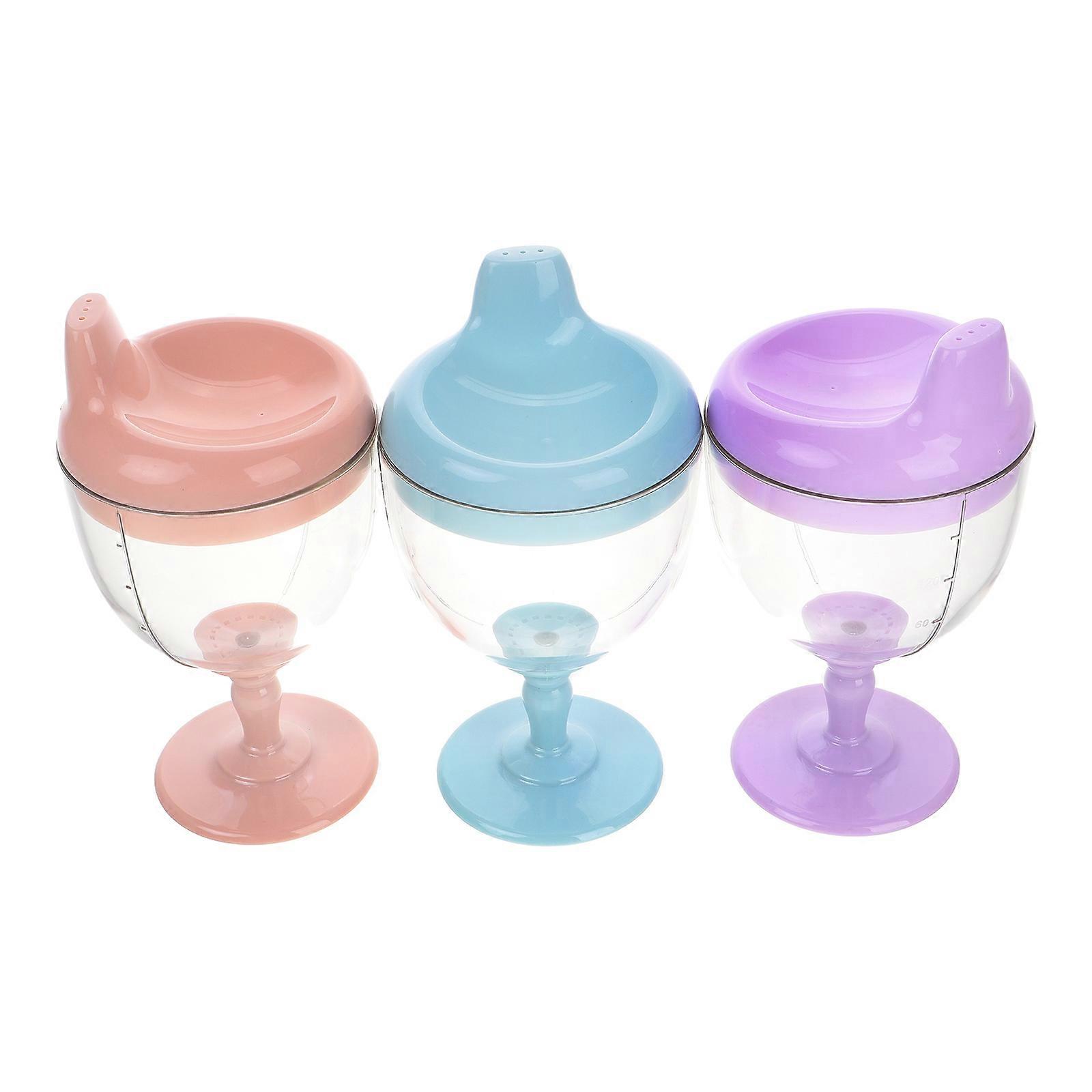 Gobelets incassables (3 pièces) pour bouteilles de lait et de jus réutilisables, conception résistante aux éclaboussures, polyvalente pour une utilisation quotidienne et le service