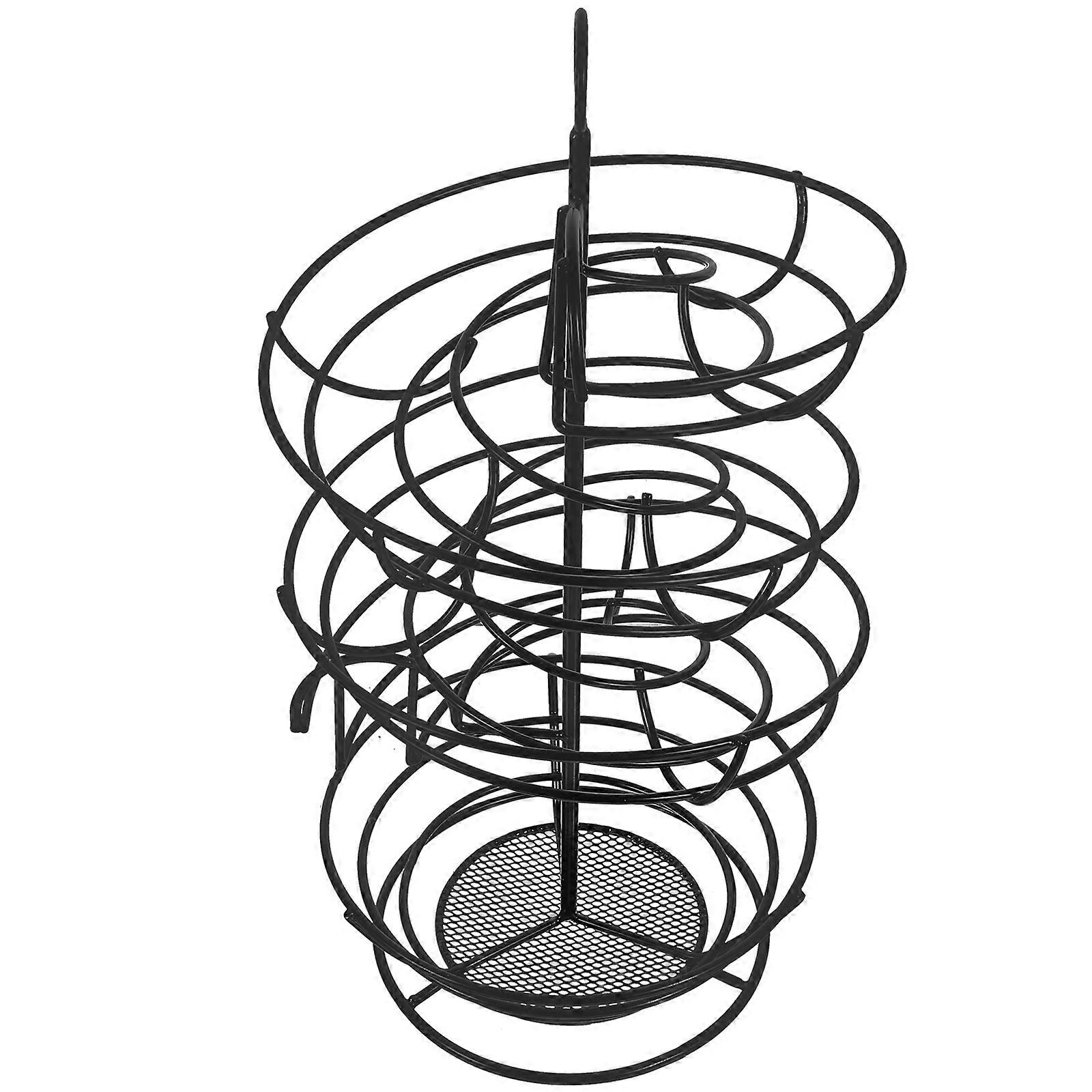 Metal Egg Storage Rack with Spiral Design for Kitchen Organization, Multi Structure Home Storage Solution