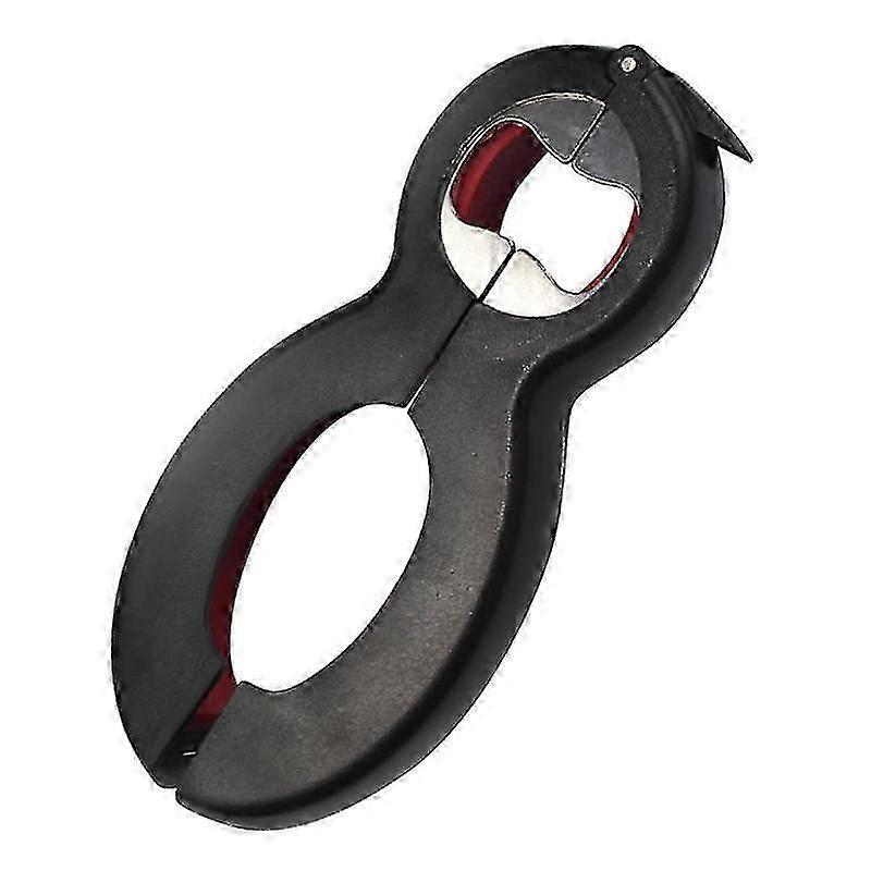 6 In 1 Multi Opener Jar Opener, Non-slip Easy Grip Can Openers , Ideal For Seniors Arthritblack1pcs