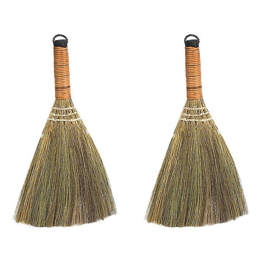 Small Broom Tool for Home Use Lightweight Synthetic Material Assorted Color Compact Size 2 Pcs