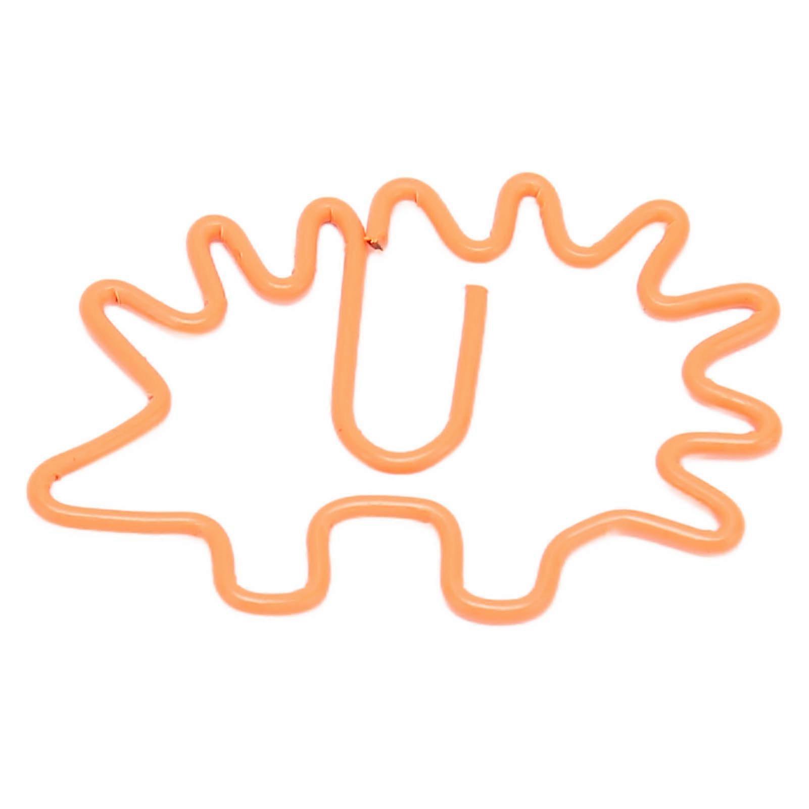 100pcs Paper Clips Portable Mini Cute Hedgehog Shape Rustproof Electroplated Metal Paper Clips For File Classification