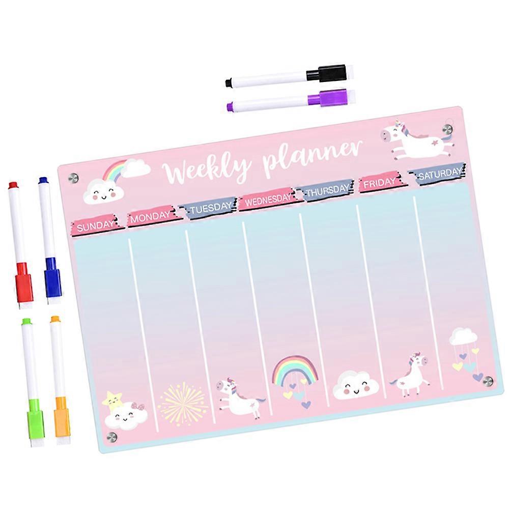 Dry Erase Board For Refrigerator Magnetic Planner 16.51x11.40in Home Use Practical 1 Set